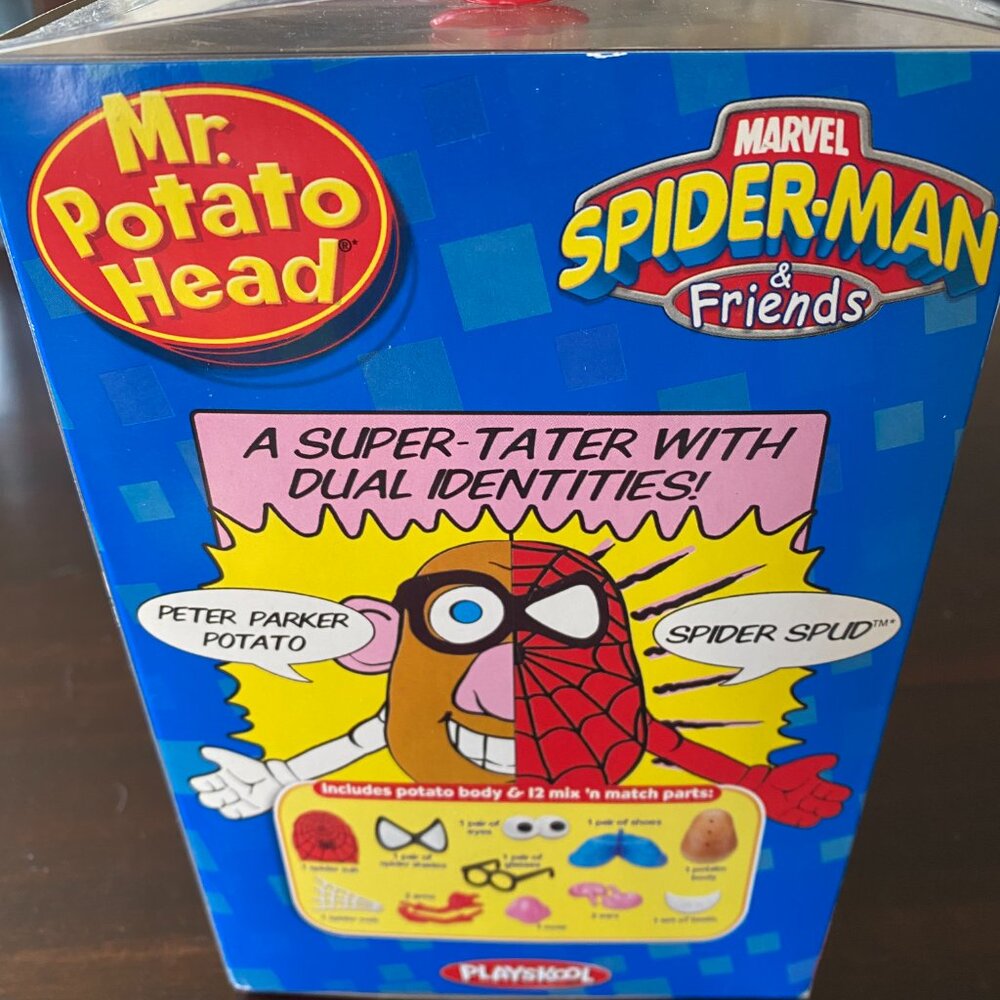 Spiderman Mr. Potatohead Marvel Spider Spud Peter Parker Parts NIB - Picture 3 of 5